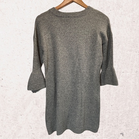 BB Dakota Gray Bell Sleeve Sweater Dress - Picture 2 of 4